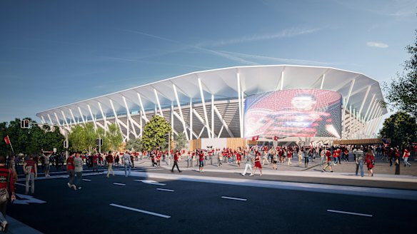 An artists's impression of the new 30,000-seat stadium.