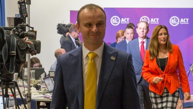 ACT Chief Minister Andrew Barr after releasing his budget this year.