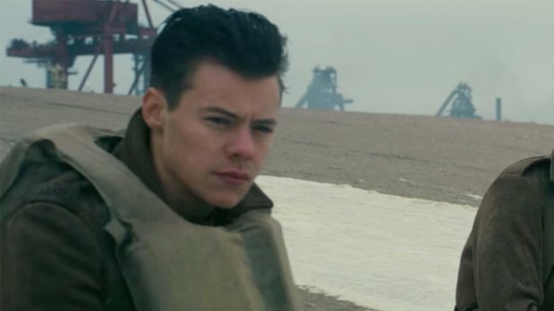 Harry Styles playing a British soldier in his on-screen debut in <i>Dunkirk</i>.