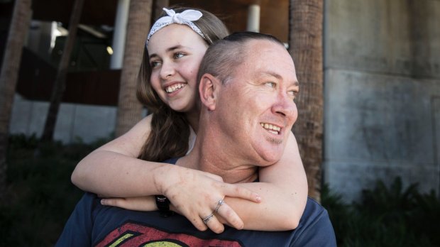 Ian Cant and his daughter Demi, 12, both addressed the Cancer Oncology Society of Australia's conference in Sydney to discuss the effects of his immunotherapy treatment for metastatic melanoma.