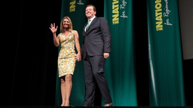  NSW Nationals leader Troy Grant with his wife Toni.