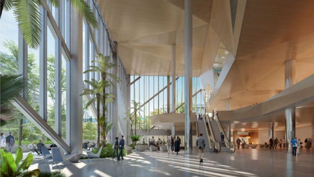 Internal design image of the proposed development for the existing Suncorp Plaza building.