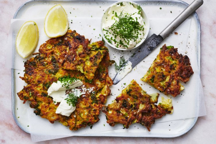 Winter vegetable pancakes