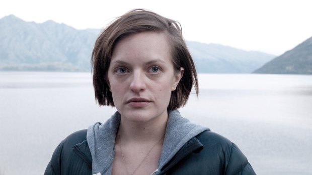 Elisabeth Moss in crime series <i>Top of the Lake</i>.