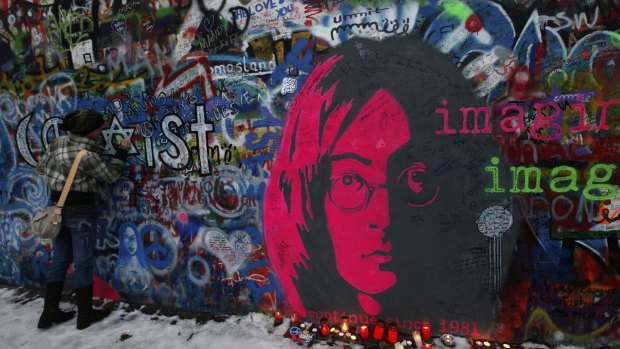 The John Lennon Wall in 2010.
