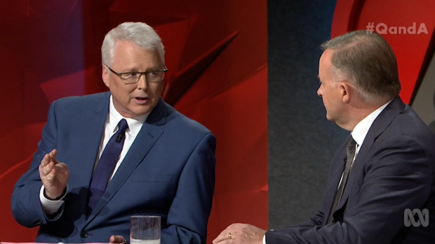 Following a question from Tony Jones, Mr Albanese said the Greens had "no fiscal responsibility".