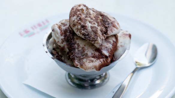 Bar Italia's famous tiramisu gelato.