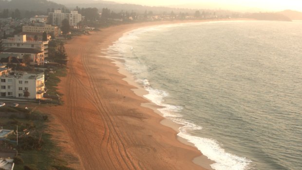 Before the storm: Narrabeen's coastline prior to the severe storm and record waves that eroded the coastline.