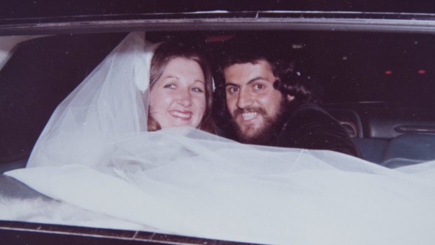 Rhondda and John on their wedding day in 1974.