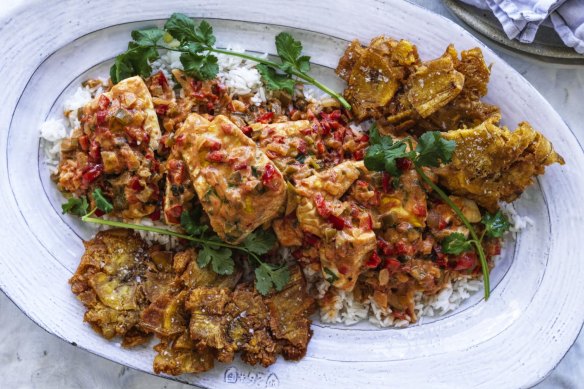 Danielle Alvarez's Cuban-style fish with coconut.