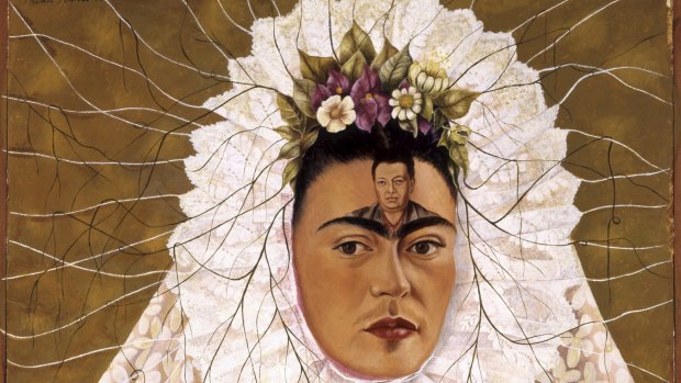 Frida Kahlo's Diego on my mind (Self-portrait as Tehuana) painted in 1943.
