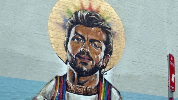 Scott Marsh's mural of the late singer George Michael has already become an Erskineville, Sydney landmark.