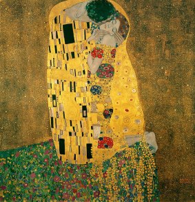 Gustav Klimt's "The Kiss".