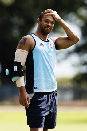 Out: Kurtley Beale did not train with the Waratahs on Wednesday.