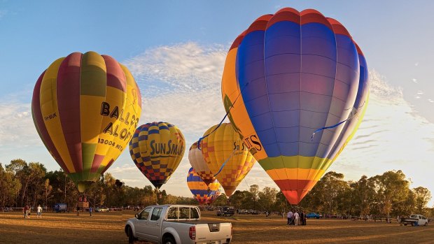 The balloon parade in Parramatta.
