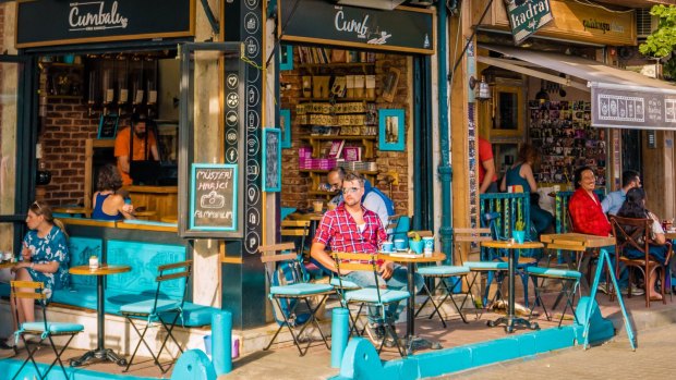 A cafe in the Balat district, Istanbul. 