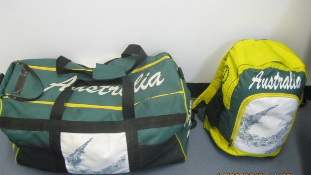 Australian Olympic and Commonwealth games uniforms were found in the stolen car.
