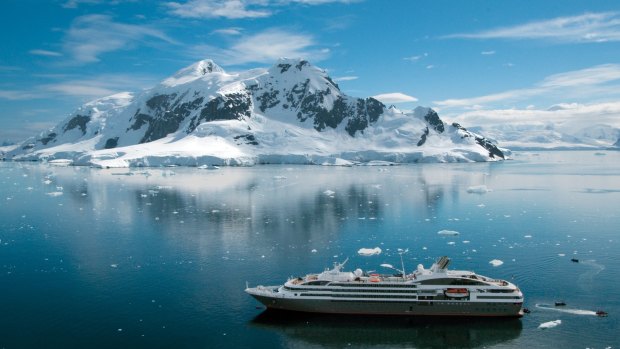 Ponant's Le Boreal in Antarctica.