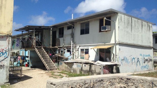 Homes in a slum area of Nauru known to have the highest rates of Dengue infection.