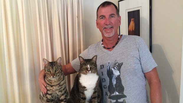 (L-R) Boomer, Didga and Robert Dollwet at home.