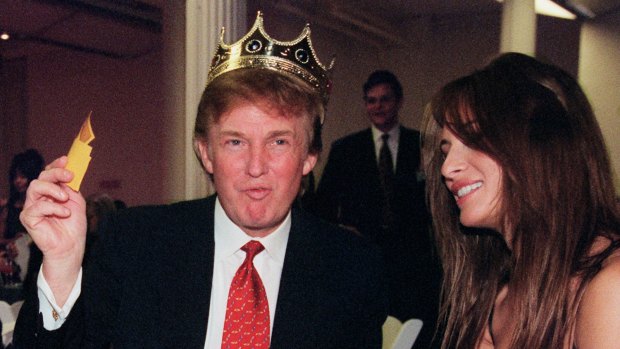 Casino and real estate developer Donald Trump with his now-wife Melania in 1999.