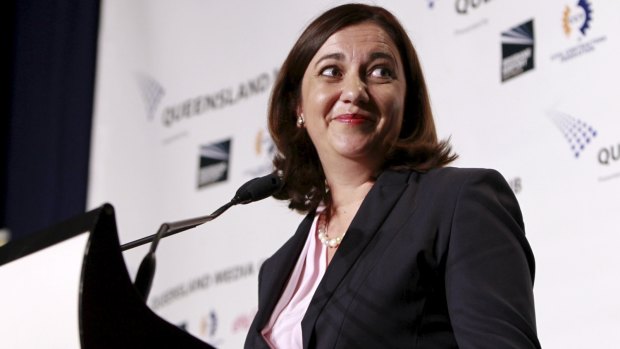 Oppositzion Leader Anastascia Palaszczuk at the Leaders Debate at the Brisbane Convention Centre. 