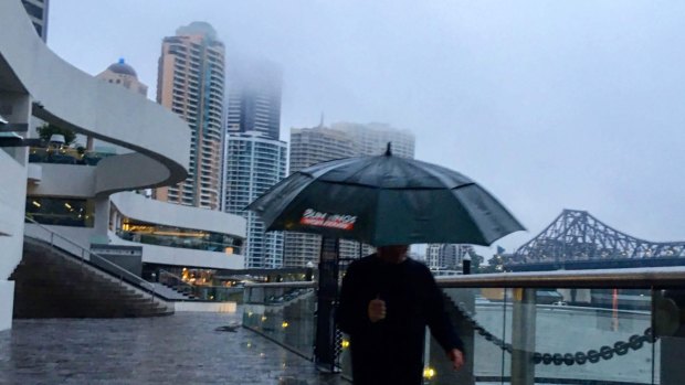 Brisbane woke to a rainy Sunday.