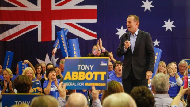 Tony Abbott at the launch of his ninth campaign for the seat of Warringah.
