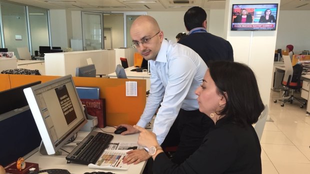 The final touches: Sevgi Akarcesme said there had been a tip-off 24 hours beforehand of an impending takeover.