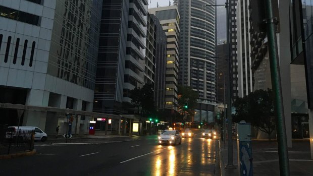 Brisbane woke to rain on Friday morning.