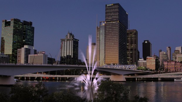 The proposed Daphne Mayo Fountain, which would be built in the Brisbane River near the South Bank forecourt.