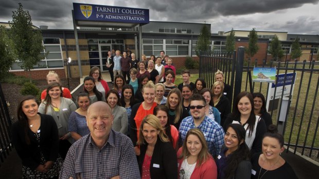 Principal Peter Devereux and 35 of the new teachers set to start the year at Tarneit P-9.