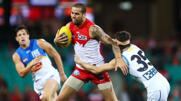 Out of action: Swans star Lance Franklin won't play this week.