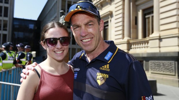 Hawks coach Alastair Clarkson at the parade.