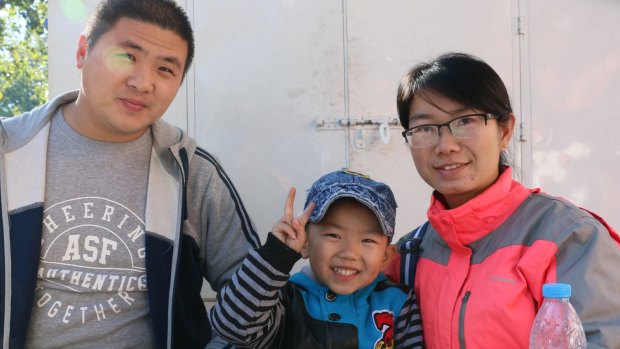 Chen Bin and wife Xiang Jingjing, pictured with three-year-old son Chen Xiangru, plan to have a second child. 