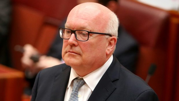 Attorney-General George Brandis has argued that people should be able to get a court to stop a story being published if they thought it might defame them.