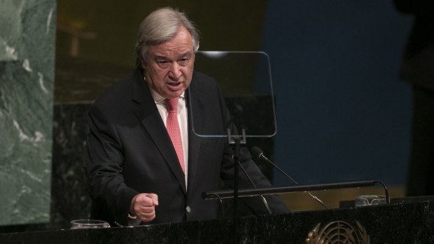 "We must not sleepwalk our way into war": UN Secretary General Antonio Guterres.
