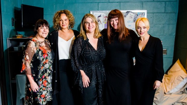 Foxtel's head of drama Penny Win, Leah Purcell, Fremantle Media's head of drama Jo Porter, Katrina Milosevic and Susie Porter at the announcement that Foxtel has commissioned prison drama Wentworth for an additional 20 episodes.