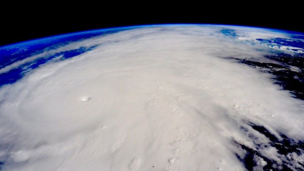 An image taken by Scott Kelly from the International Space Station on Friday shows the Category 5 storm Hurricane Patricia from above.