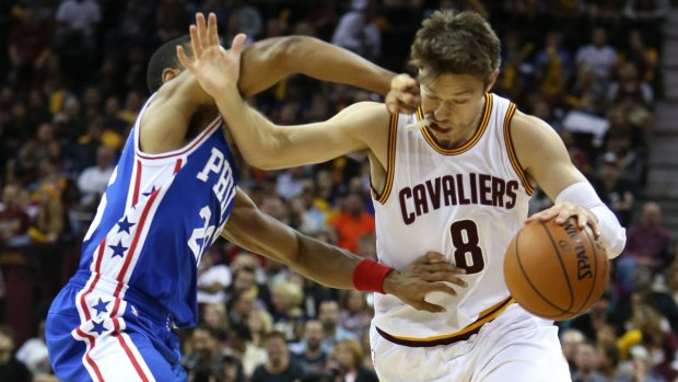 Hard nut: Cleveland Cavaliers guard Matthew Dellavedova holds nothing back.