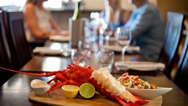Tuck into fresh lobster at Sails in the charming coastal town of Robe.