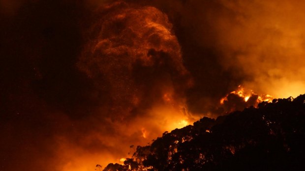 The blaze in the Victorian town of Wye River on Christmas Day.