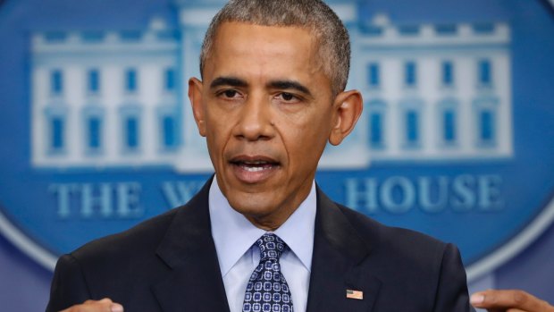 Former president Barack Obama spoke in a positive tone about the state of the world. 