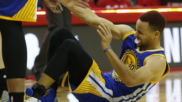 Sidelined for at least a fortnight: Steph Curry.