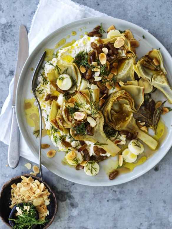 Karen Martini's artichoke salad.