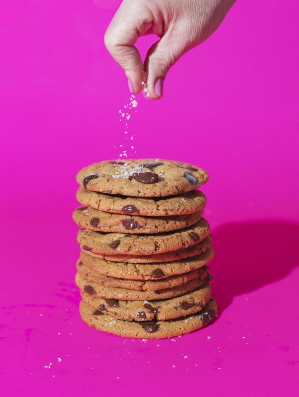 Have you ever sprinkled a pinch of flaky salt on a chocolate chip cookie just before baking? Try it. You won't regret it.