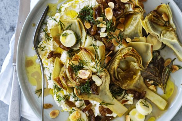 Karen Martini's artichoke salad.