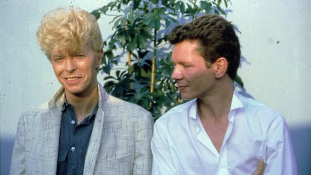 Davies and David Bowie when they toured together in 1983.