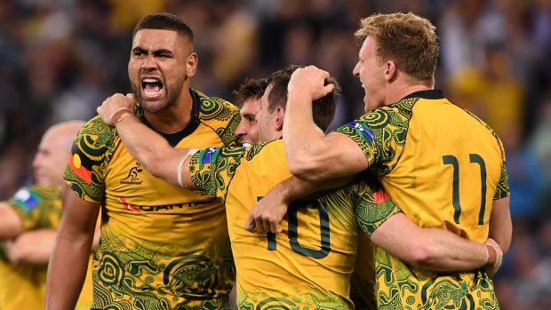Heating up: Lukhan Tui had a sensational impact off the bench for the Wallabies.