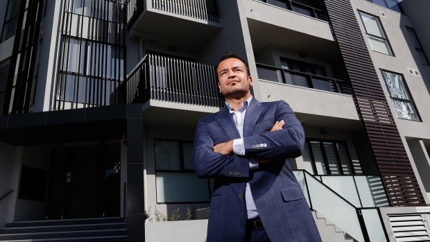 Building: Director of Shangri La property developers Obaid Naqebullah at 58 Queens Parade, North Fitzroy.